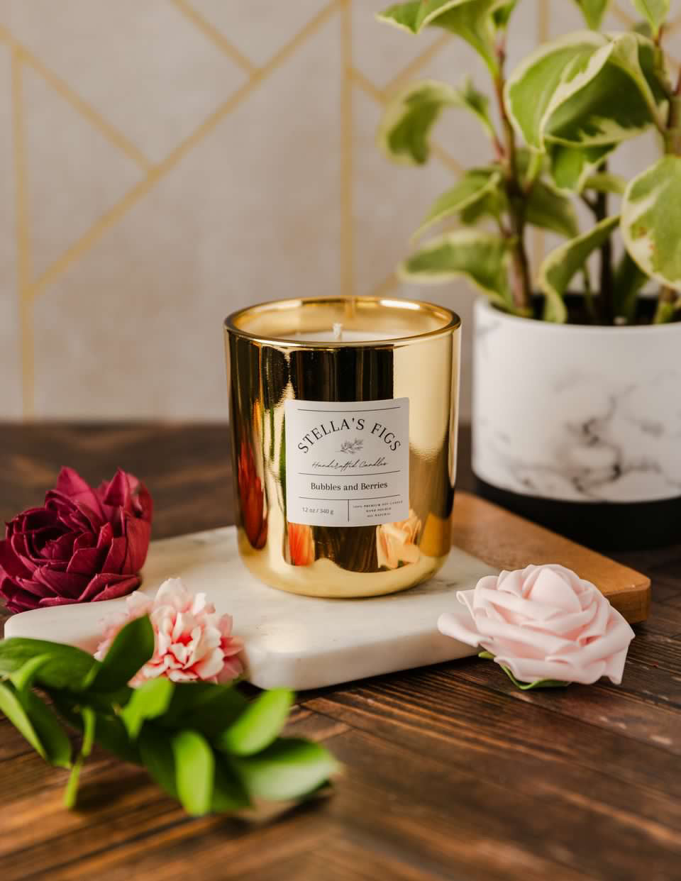 Luxury Gold Candle – Stella's Figs