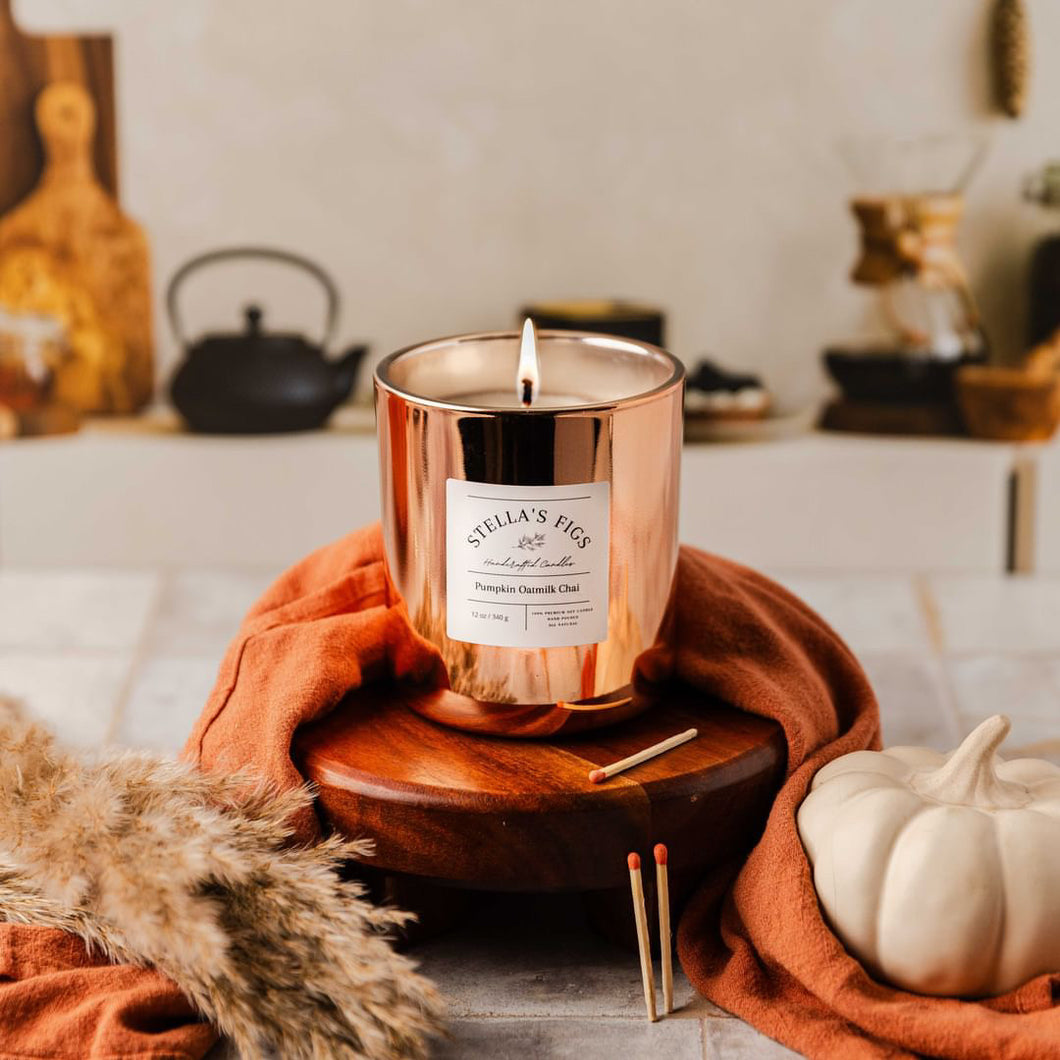 Fall Luxury Rose Gold Candle 12oz